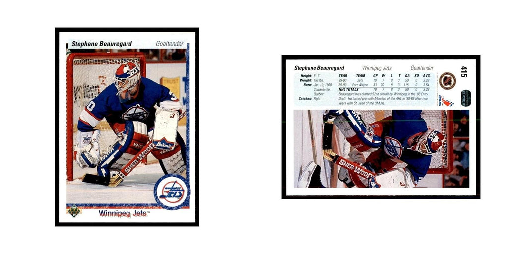 1990 Upper Deck Sephane Beauregard Hockey Cards #415