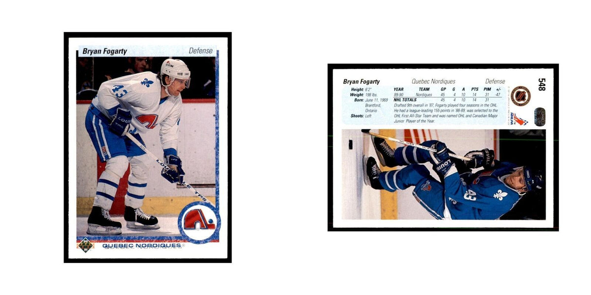 1990 Upper Deck Bryan Fogarty Hockey Cards #548