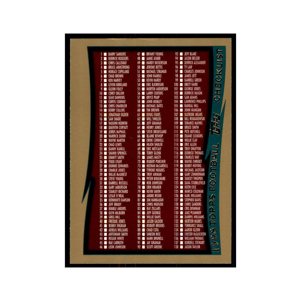 1998 Topps Checklist 1 #329
