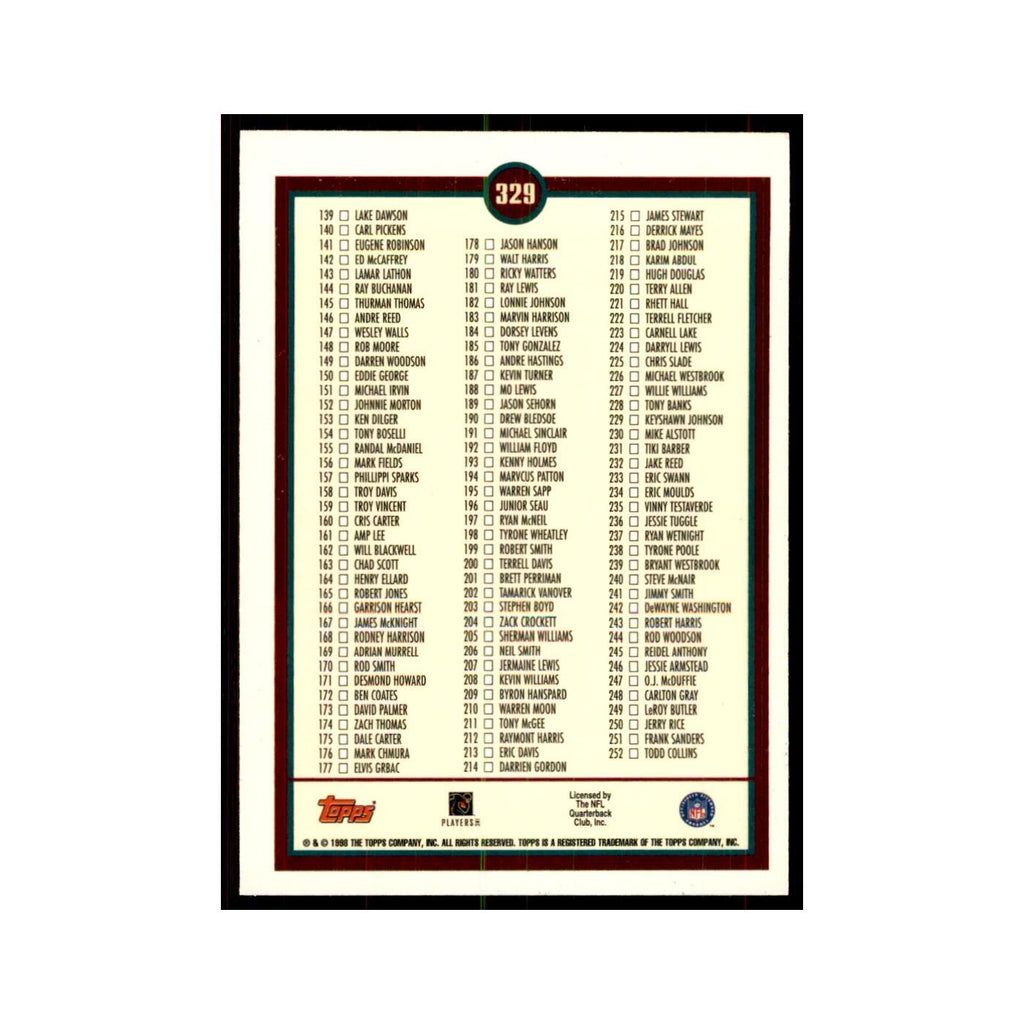 1998 Topps Checklist 1 #329