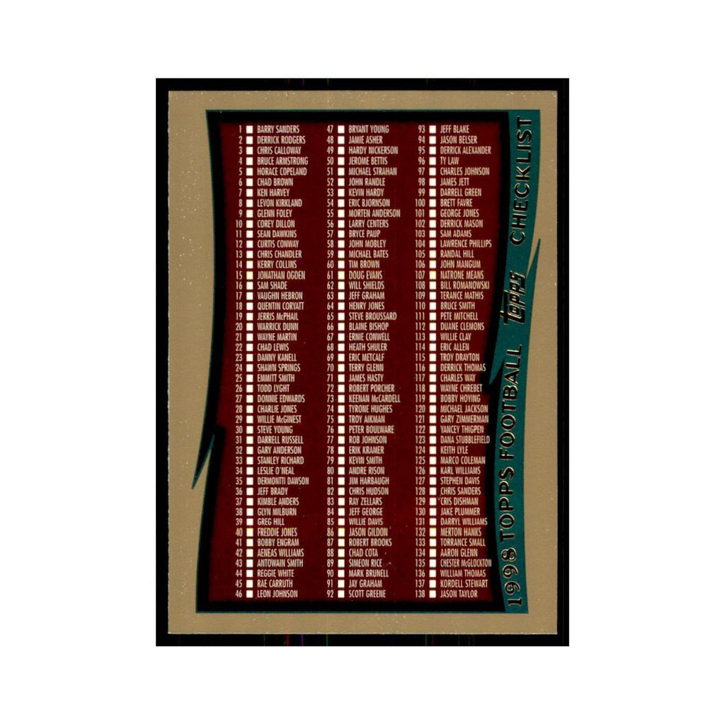 1998 Topps Checklist 1 #329