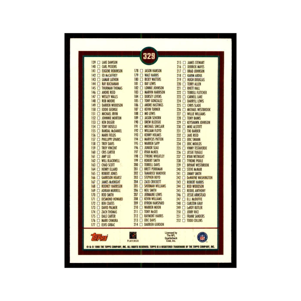 1998 Topps Checklist 1 #329