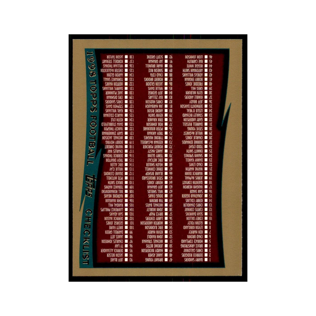 1998 Topps Checklist 1 #329
