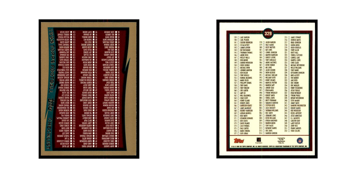 1998 Topps Checklist 1 #329