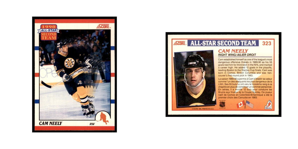 1990 Score Canadian Cam Neely Hockey Cards #323