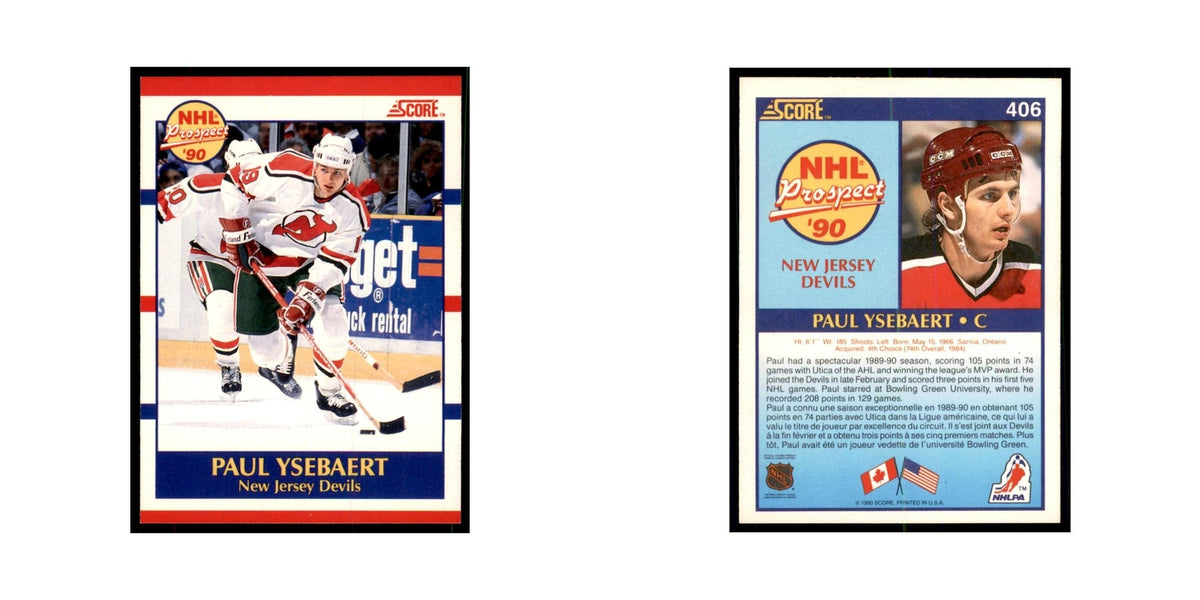 1990 Score Canadian Paul Ysebaert Hockey Cards #406