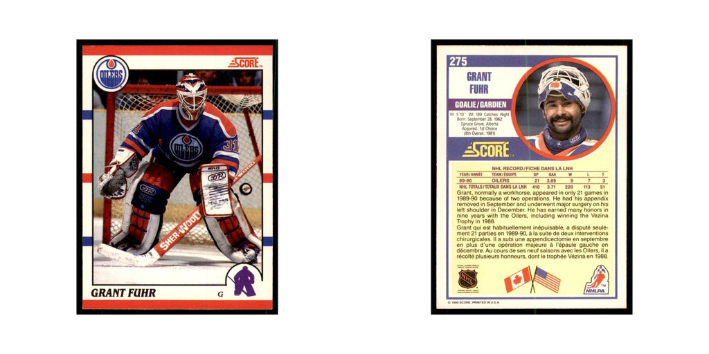 1990 Score Canadian Grant Fuhr Hockey Cards #275