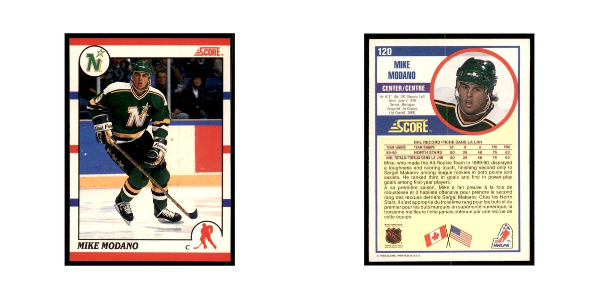 1990 Score Canadian Mike Modano Hockey Cards #120