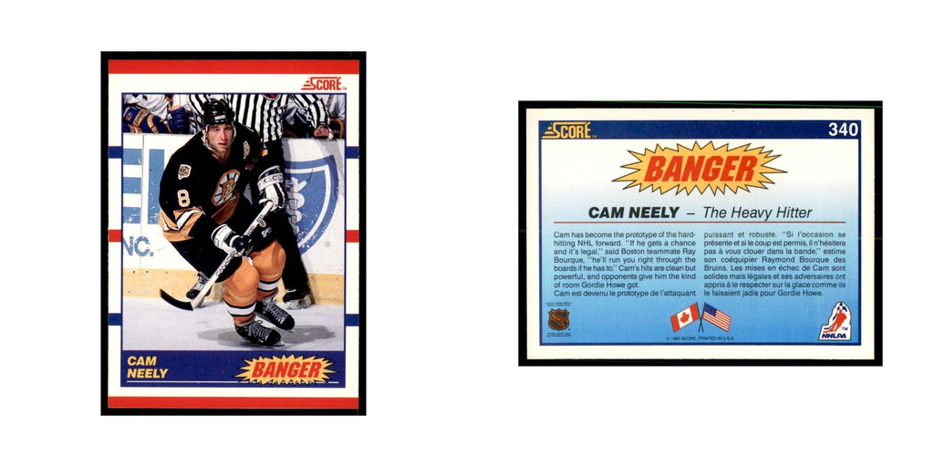 1990 Score Canadian Cam Neely Hockey Cards #340