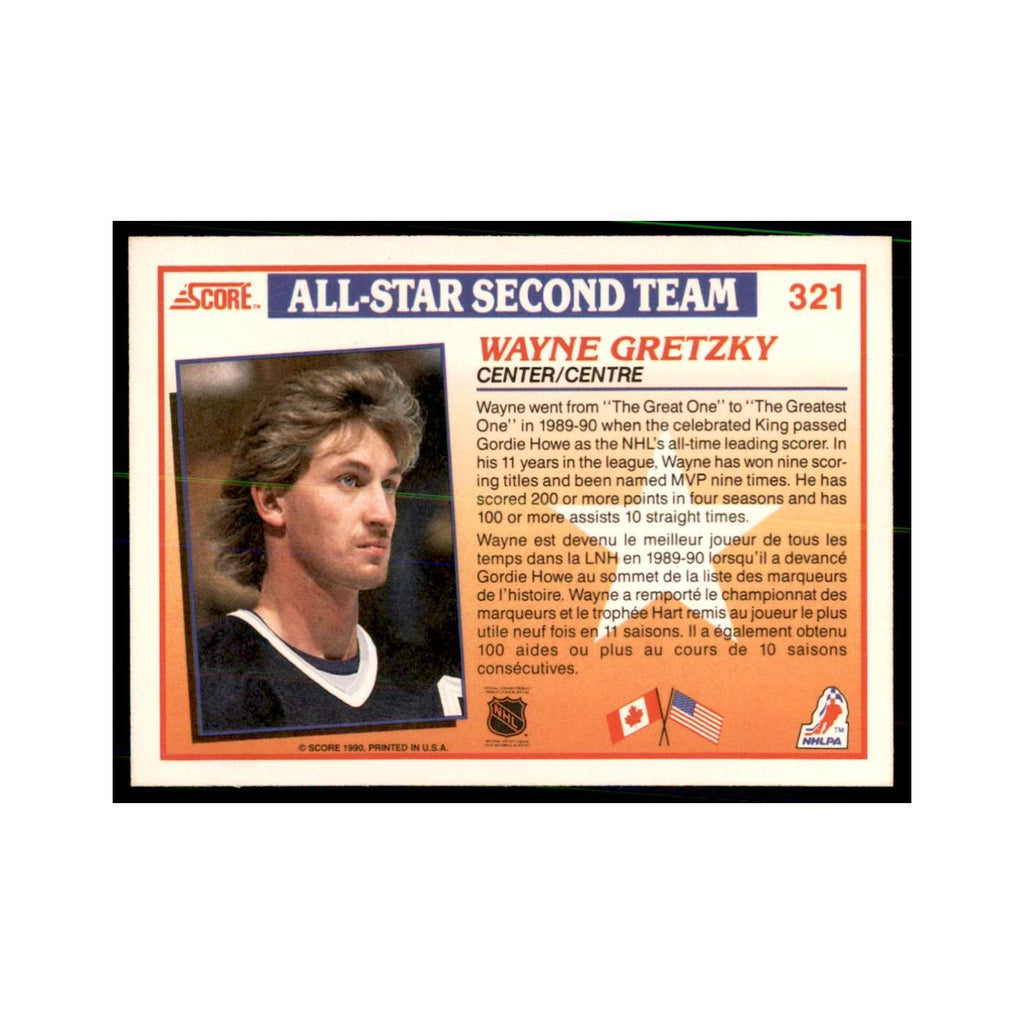 1990 Score Canadian Wayne Gretzky Hockey Cards #321
