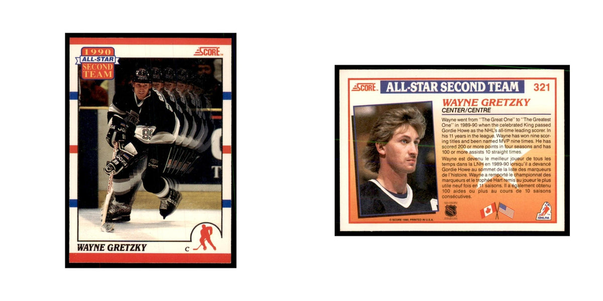 1990 Score Canadian Wayne Gretzky Hockey Cards #321