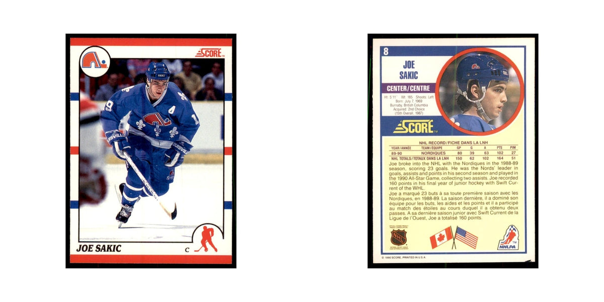 1990 Score Canadian Joe Sakic Hockey Cards #8