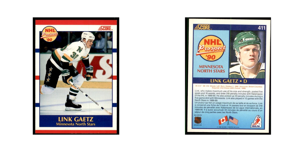 1990 Score Canadian Link Gaetz Hockey Cards #411