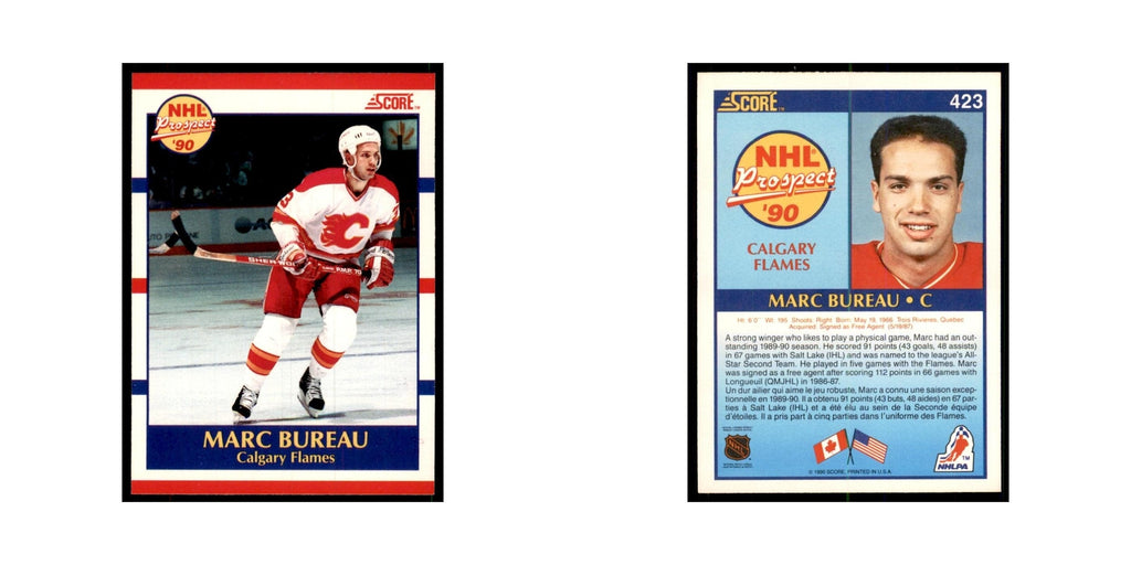 1990 Score Canadian Marc Bureau Hockey Cards #423