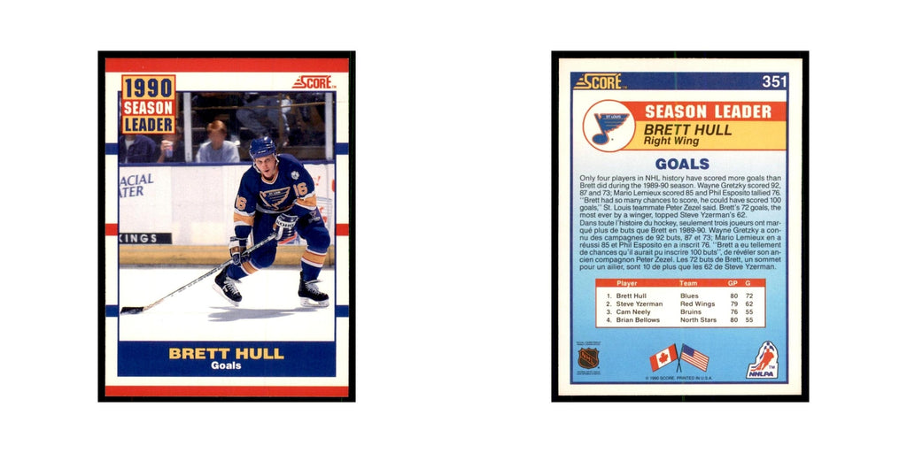 1990 Score Canadian Brett Hull Hockey Cards #351