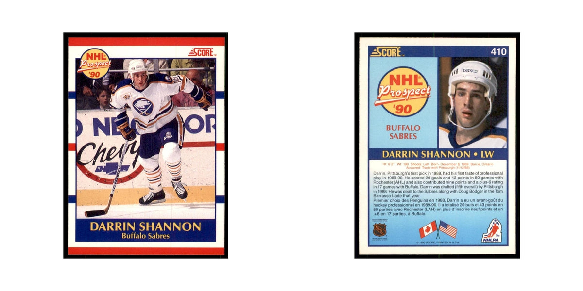 1990 Score Canadian Darrin Shannon Hockey Cards #410