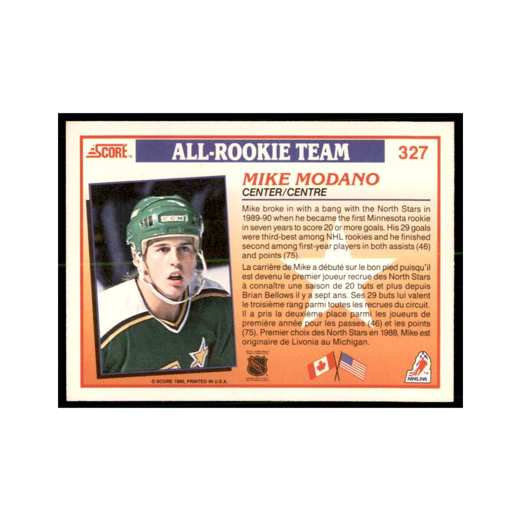 1990 Score Canadian Mike Modano RC Hockey Cards #327