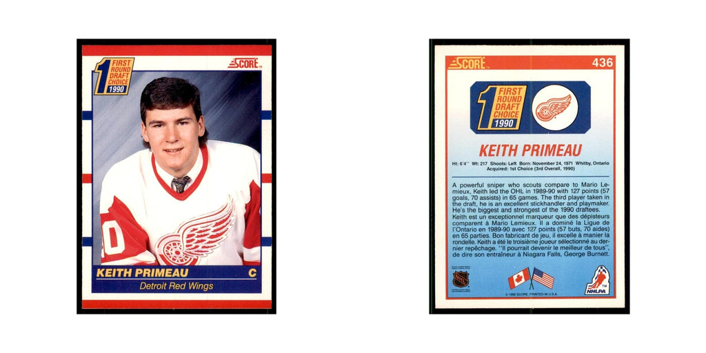 1990 Score Canadian Keith Primeau Hockey Cards #436