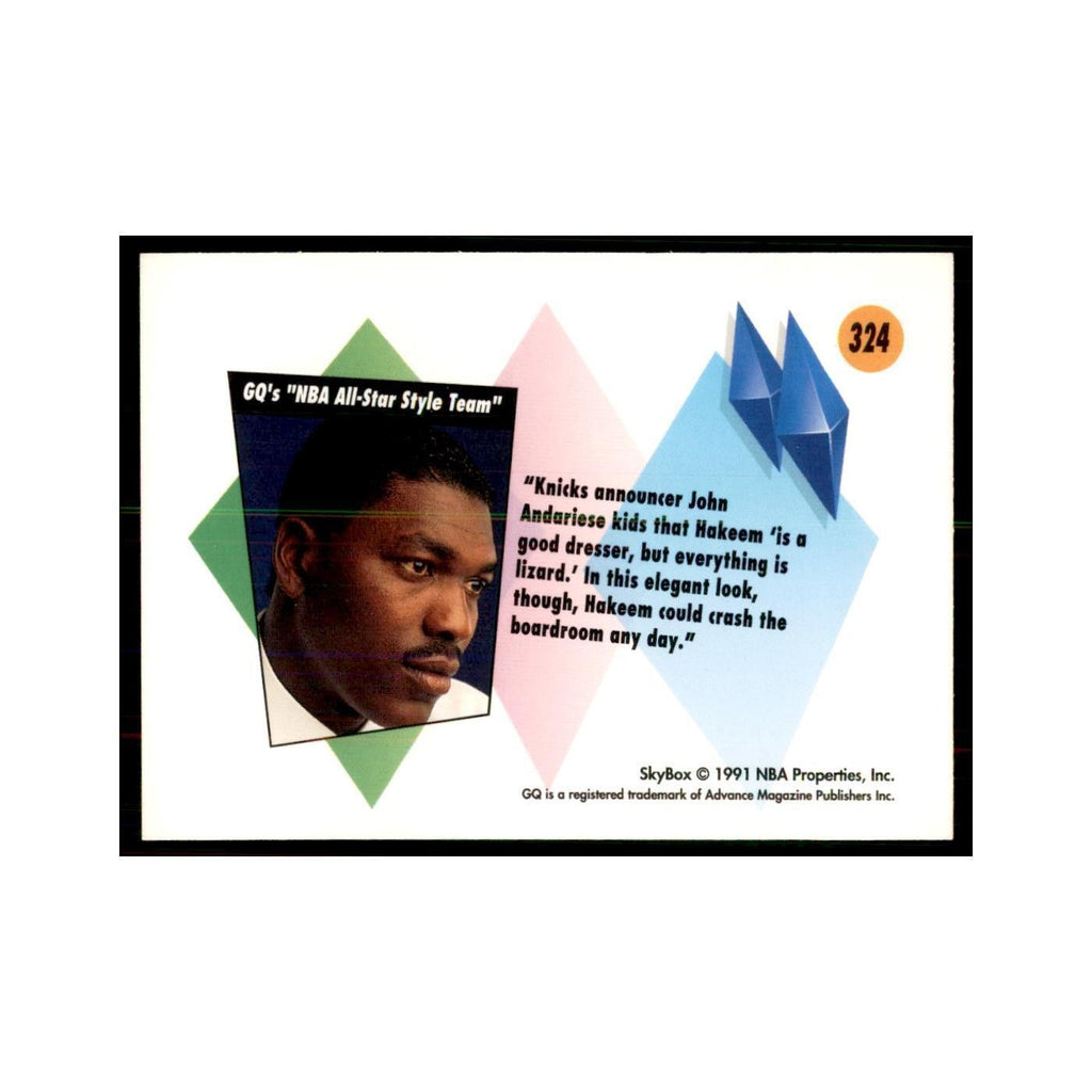 1991 SkyBox Hakeem Olajuwon Basketball Cards #324