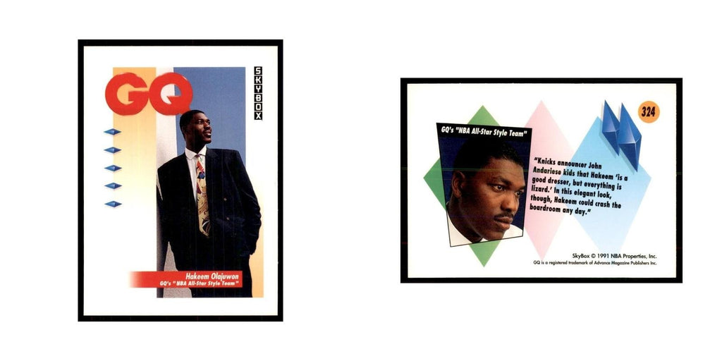 1991 SkyBox Hakeem Olajuwon Basketball Cards #324