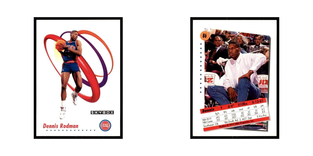 1991 SkyBox Dennis Rodman Basketball Cards #86