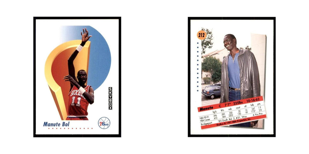 1991 SkyBox Manute Bol Basketball Cards #212