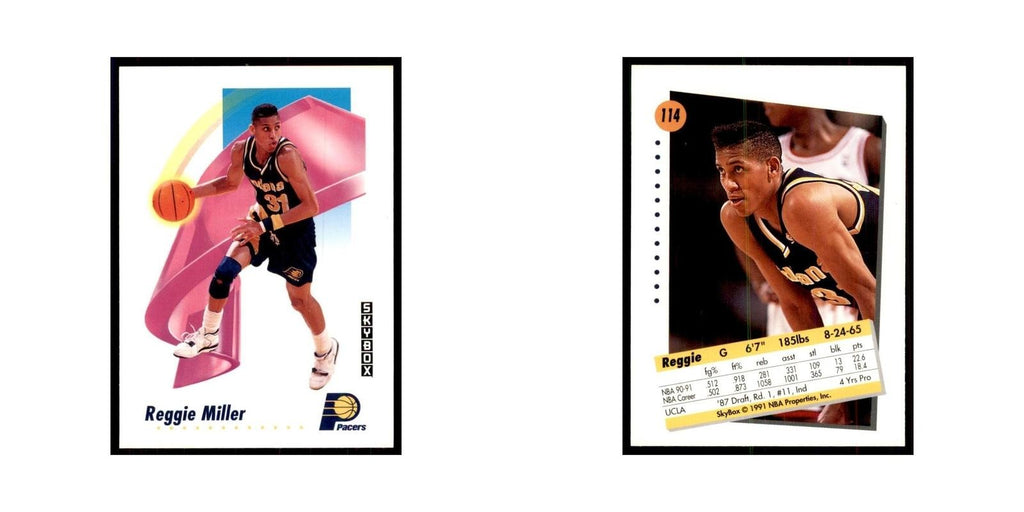 1991 SkyBox Reggie Miller Basketball Cards #114