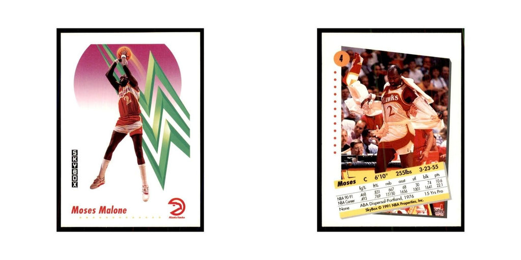 1991 SkyBox Moses Malone Basketball Cards #4