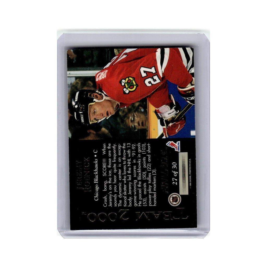 Jeremy Roenick 1992 Pinnacle #27 Chicago Blackhawks Hockey Card NM