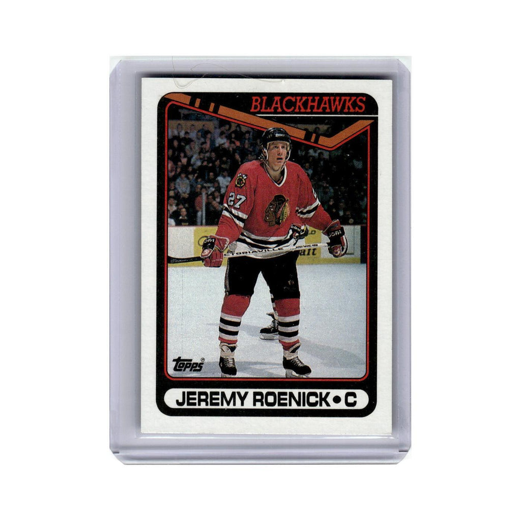 Jeremy Roenick 1990 Topps #7 Chicago Blackhawks Hockey Card NM