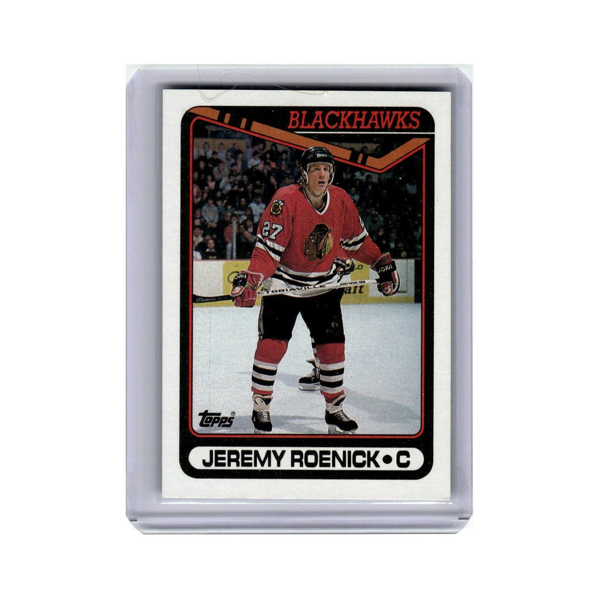 Jeremy Roenick 1990 Topps #7 Chicago Blackhawks Hockey Card NM