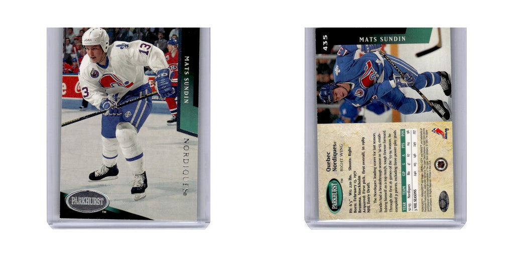 Mats Sundin 1993 Parkhurst #435 Quebec Nordiques Hockey Card NM