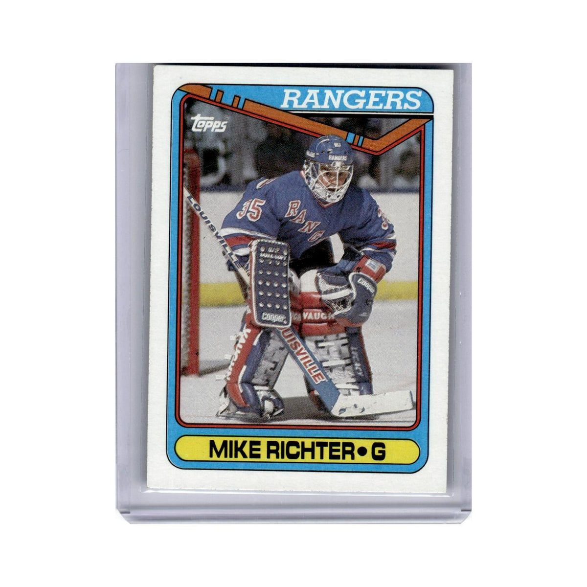 Mike Richter 1990 Topps #330 New York Rangers Hockey Card NM