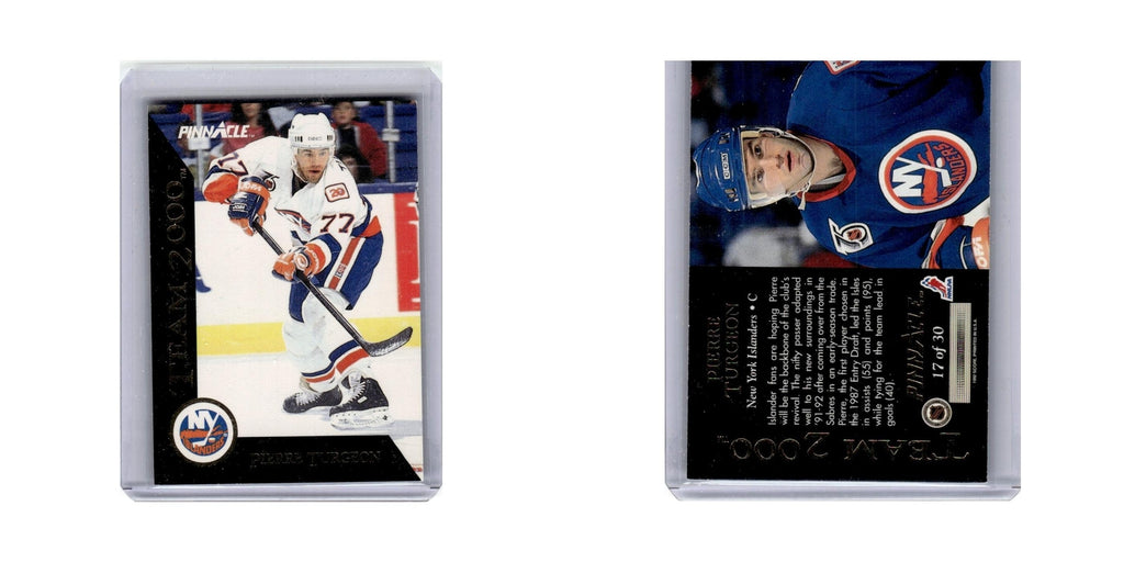 Pierre Turgeon 1992 Pinnacle #17 New York Islanders Hockey Card NM