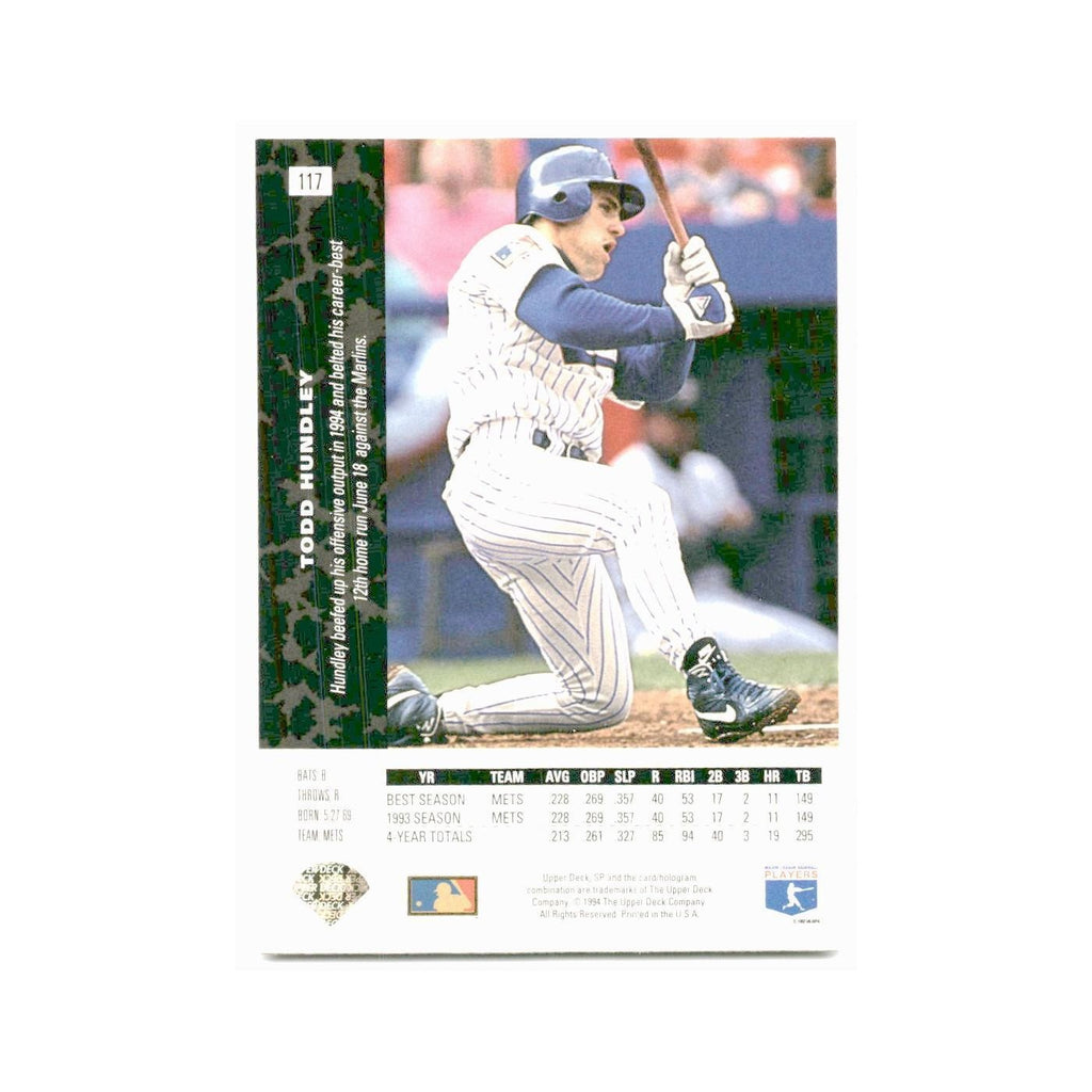 Todd Hundley 1994 SP #117 New York Mets Baseball Card NM