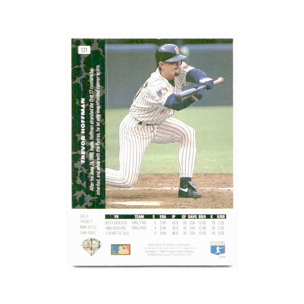 Trevor Hoffman 1994 SP #131 San Diego Padres Baseball Card NM
