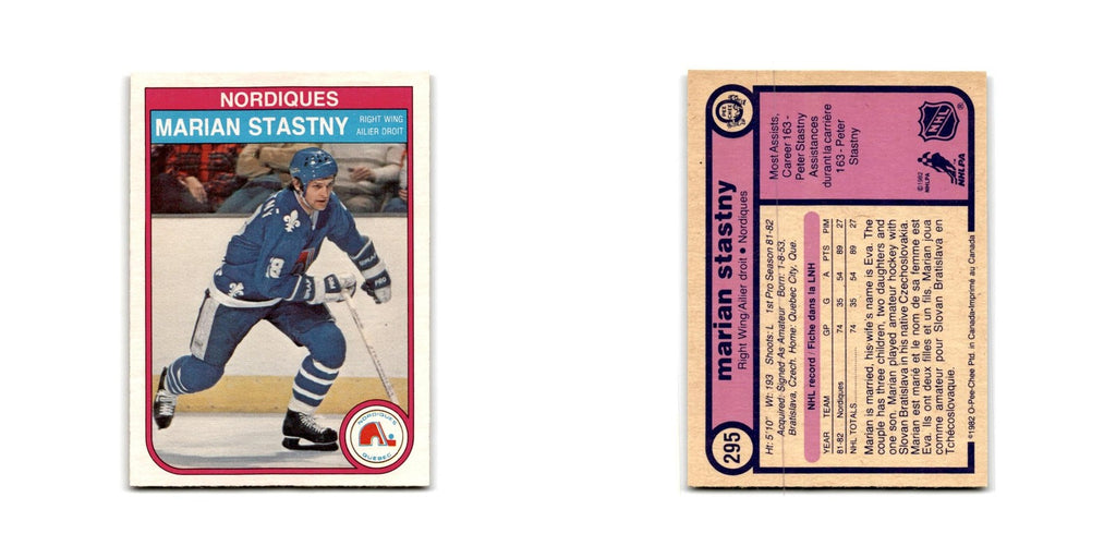 1982 O-Pee-Chee Marian Stastny RC Quebec Nordiques #295