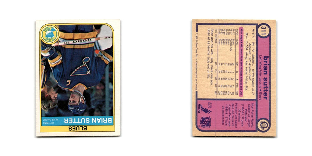 1982 O-Pee-Chee Brian Sutter St. Louis Blues #311