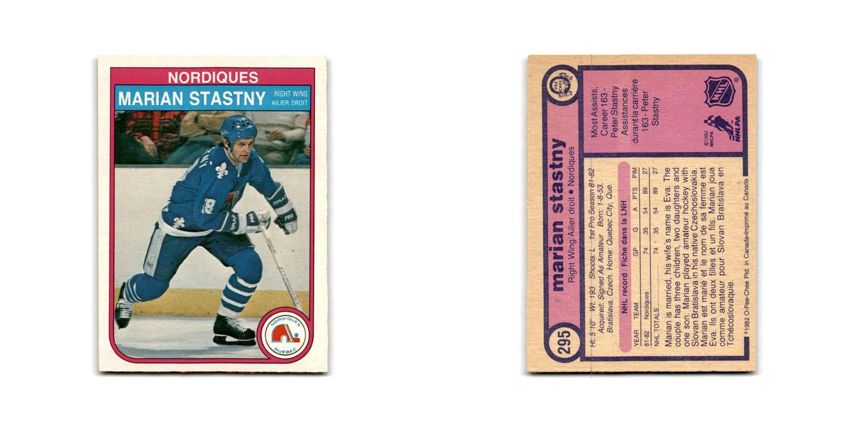 1982 O-Pee-Chee Marian Stastny RC Quebec Nordiques #295