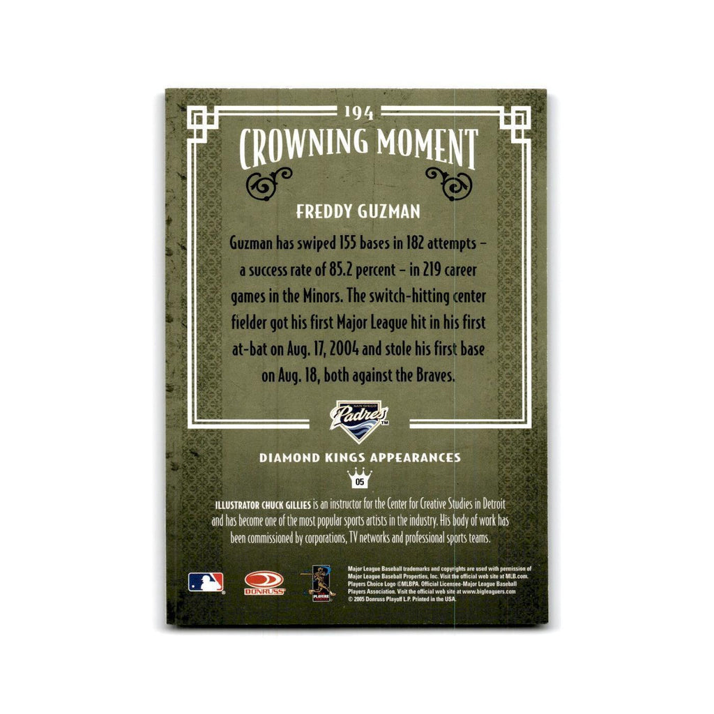 2005 Donruss Diamond Kings Freddy Guzman Padres #194