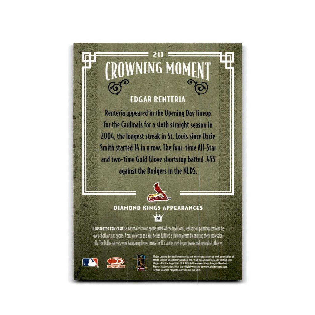 2005 Donruss Diamond Kings Edgar Renteria Cardinals #211