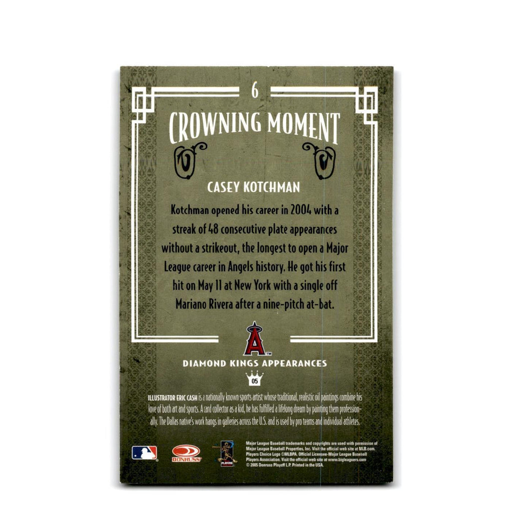 2005 Donruss Diamond Kings Casey Kotchman Angels #6
