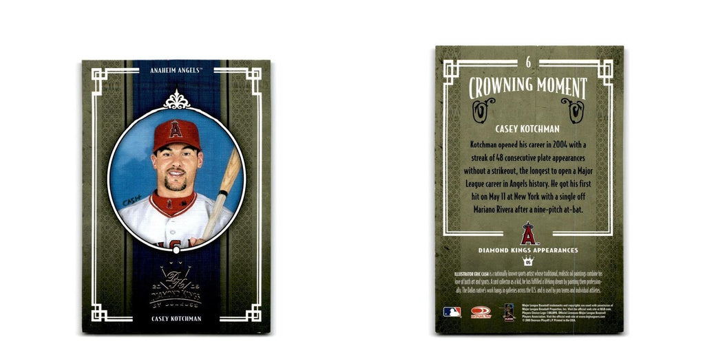 2005 Donruss Diamond Kings Casey Kotchman Angels #6