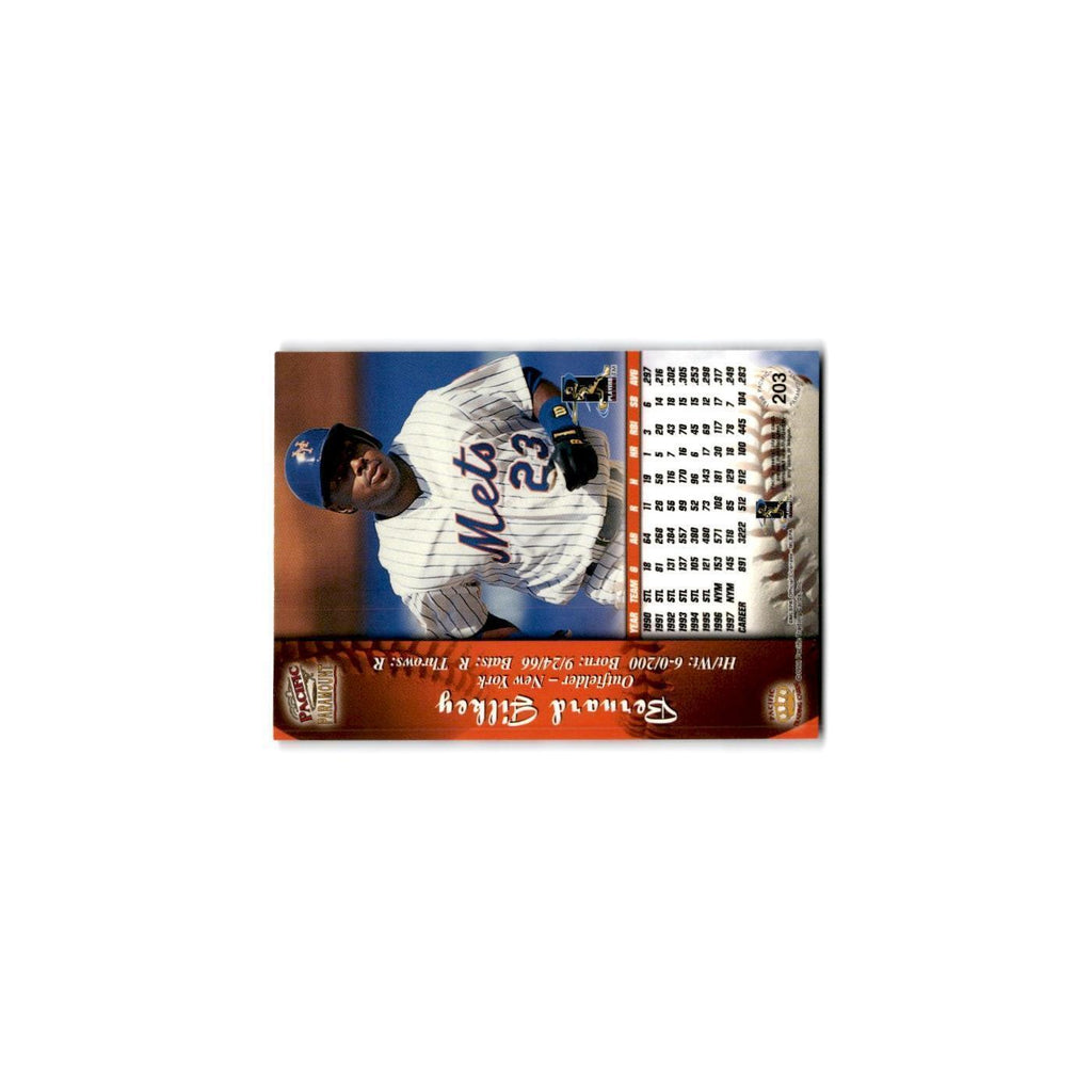 1998 Pacific Paramount Bernard Gilkey Mets #203