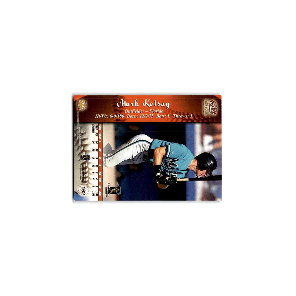 1998 Pacific Paramount Mark Kotsay Florida Marlins #162