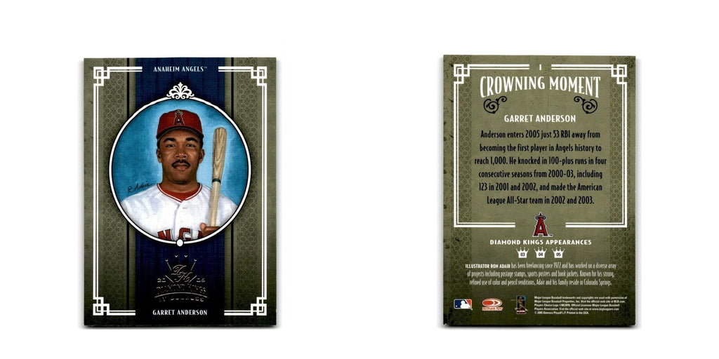 2005 Donruss Diamond Kings Garret Anderson Angels #1