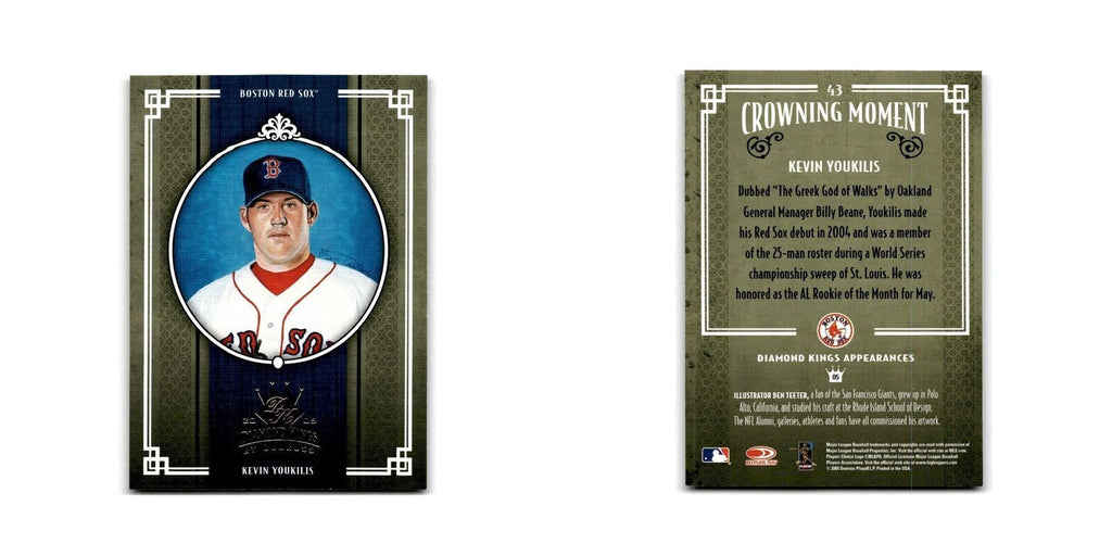 2005 Donruss Diamond Kings Kevin Youkilis Red Sox #43
