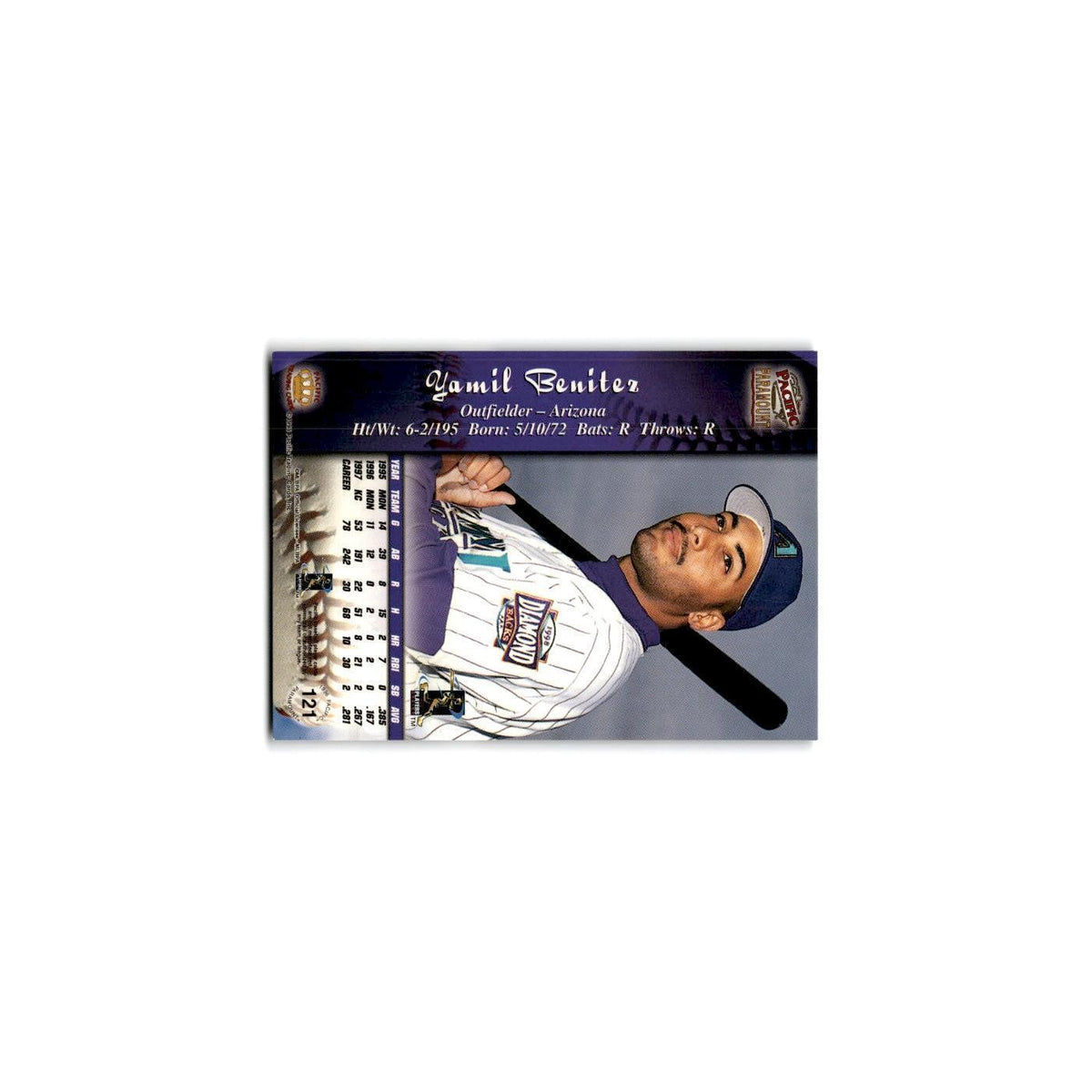 1998 Pacific Paramount Yamil Benitez Diamondbacks #121