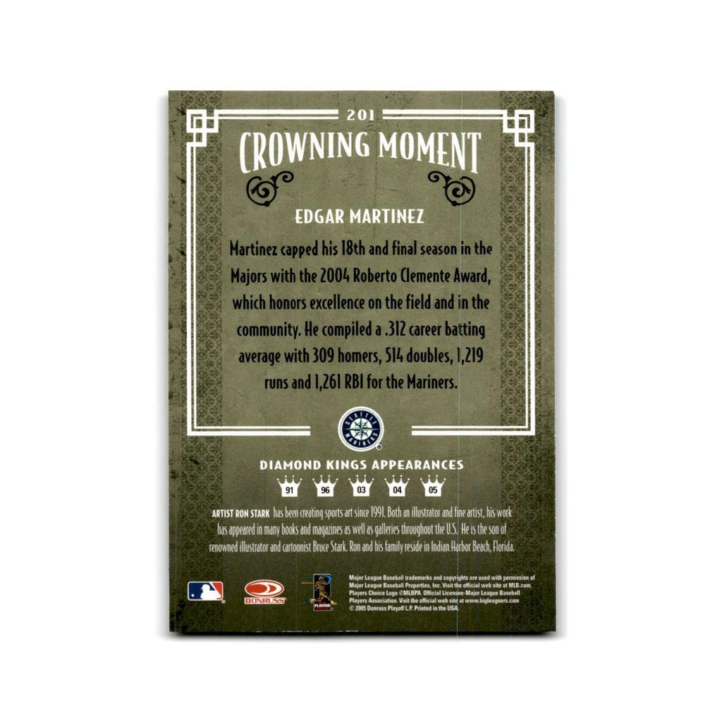 2005 Donruss Diamond Kings Edgar Martinez Mariners #201
