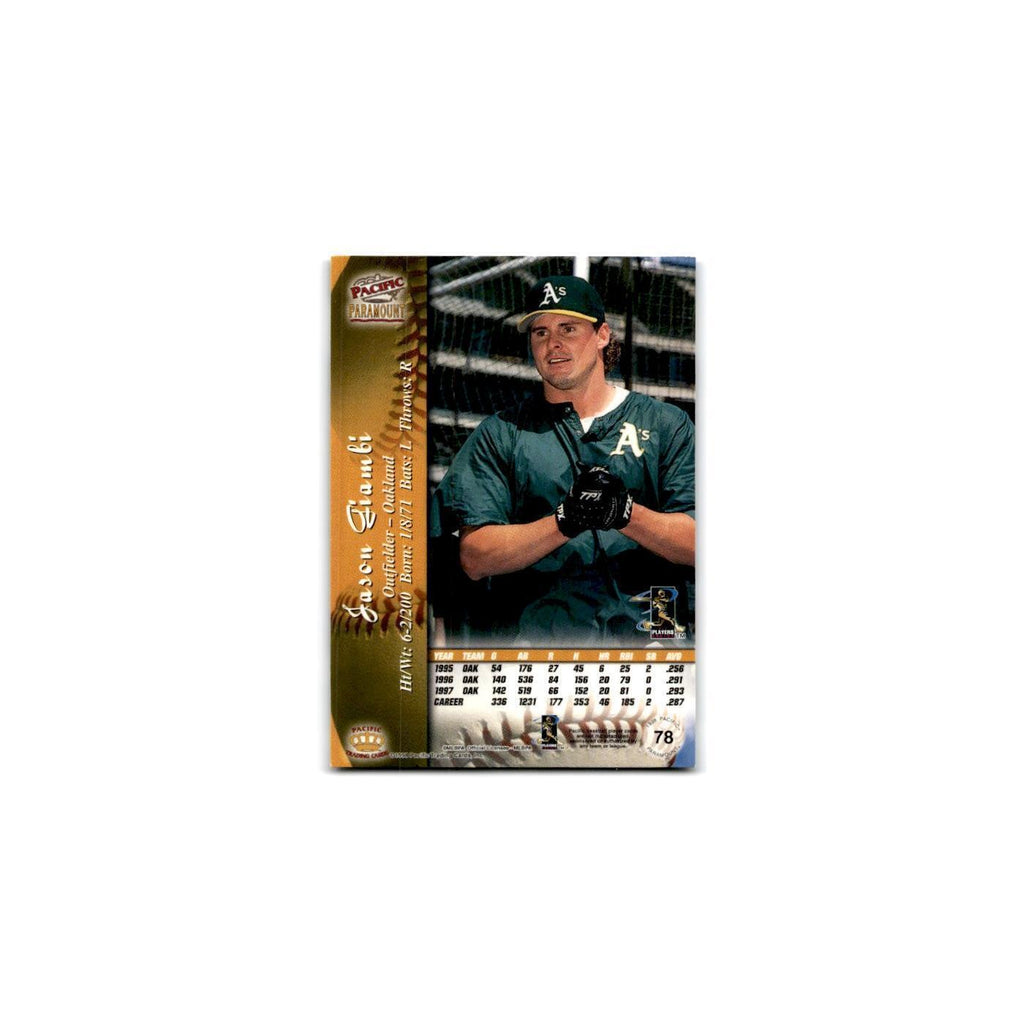 1998 Pacific Paramount Jason Giambi Athletics #78
